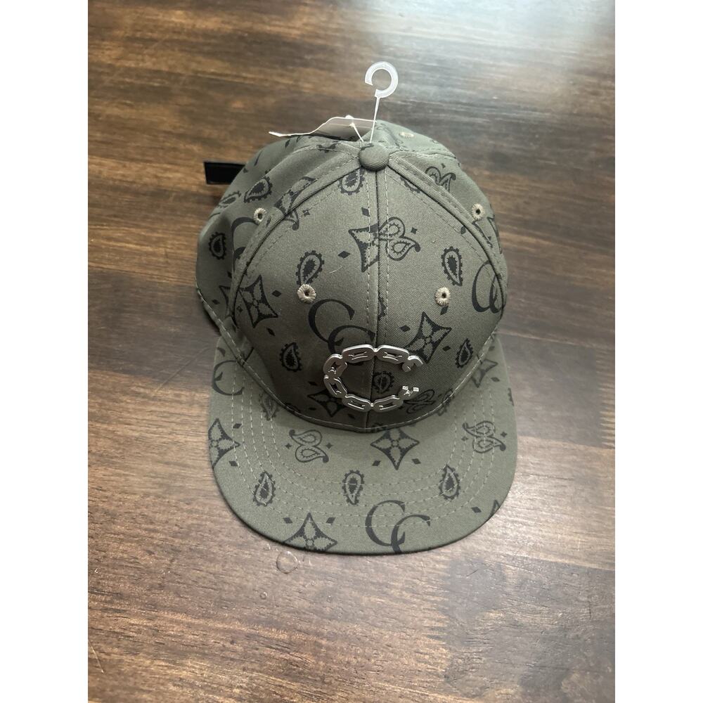 Premium Olive Green Patterned Men's Snapback Hat